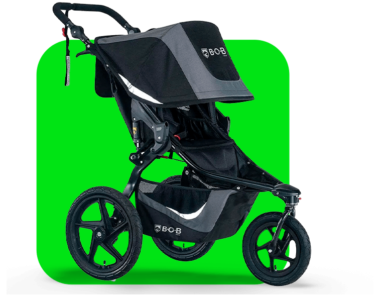 Baby Strollers Rental - BOB Revolution Flex 3.0 Single Jogging Stroller - Lunar Black