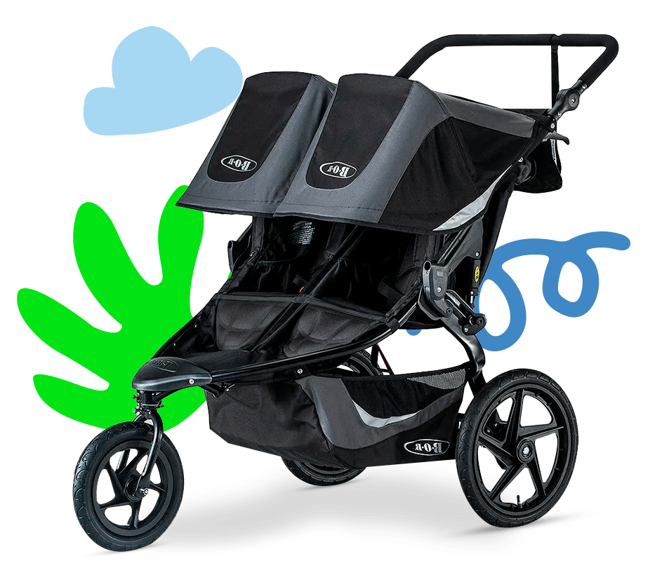 Carrinho para Aluguel em Orlando - Bob Revolution Flex 3.0 Duallie Double Jogging Stroller